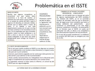 problem tica en el isste