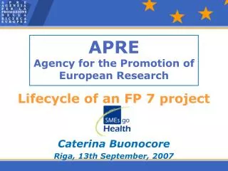 APRE Agency for the Promotion of European Research