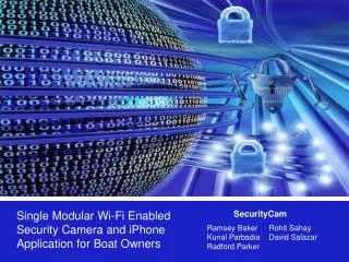 Single Modular Wi-Fi Enabled Security Camera and iPhone Application for Boat Owners