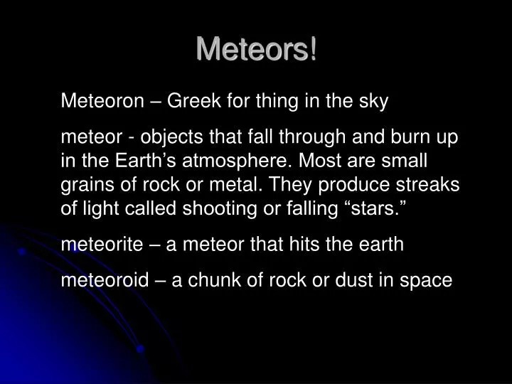 meteors