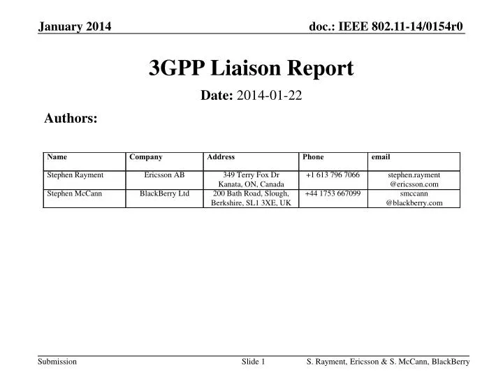 3gpp liaison report