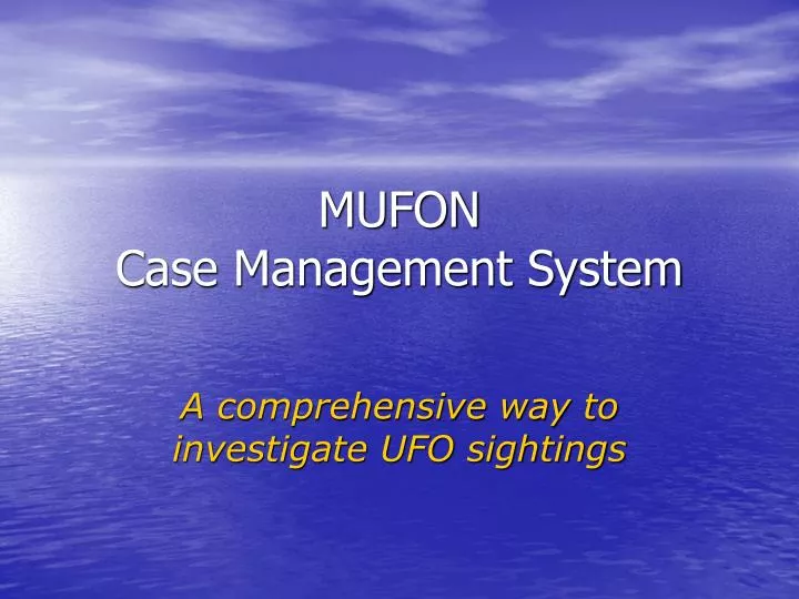 mufon case management system