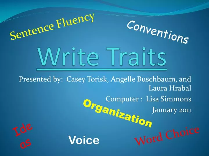 write traits