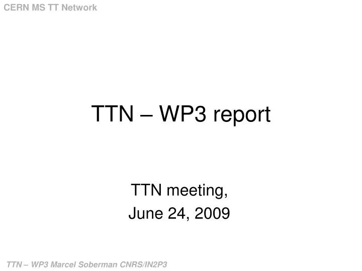 ttn wp3 report