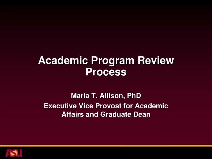 academic program review process