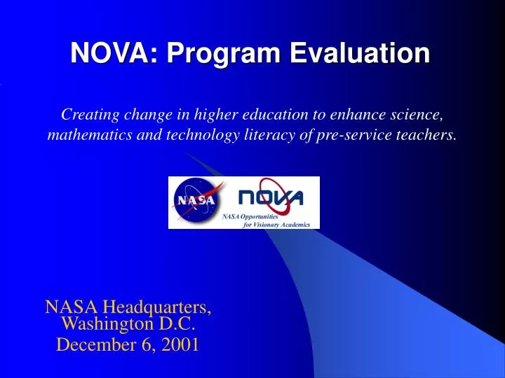 nova program evaluation