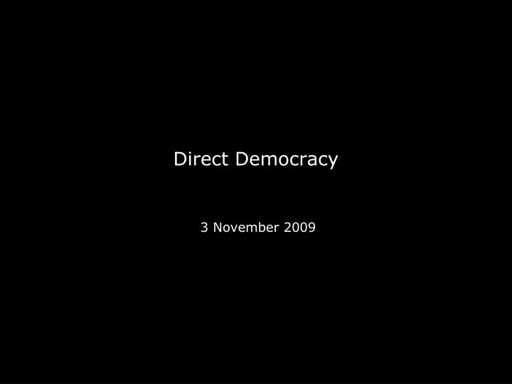 direct democracy