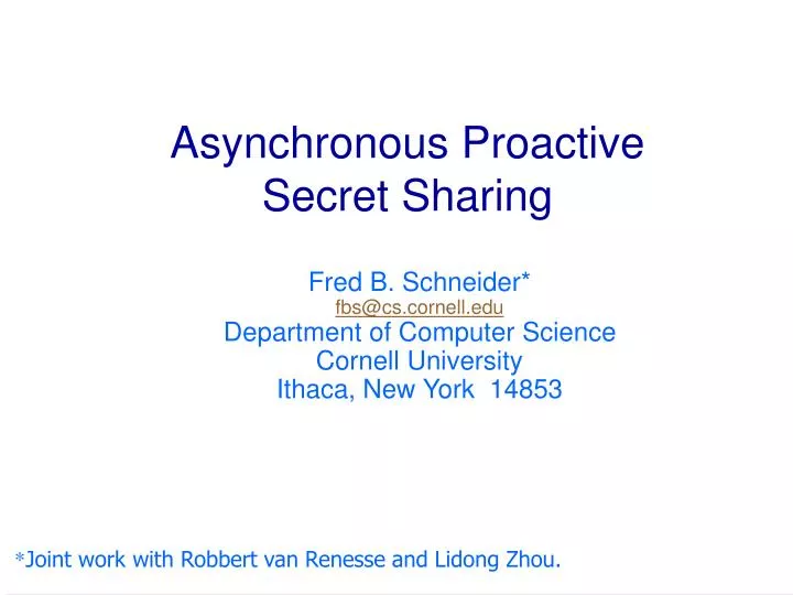 asynchronous proactive secret sharing