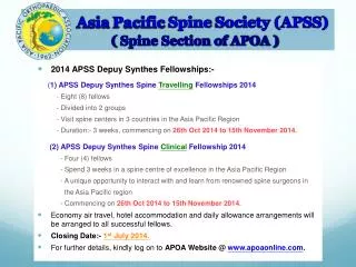 Asia Pacific Spine Society (APSS) ( Spine Section of APOA )