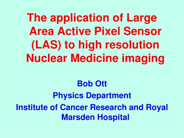 active pixel sensors in medical and biologi