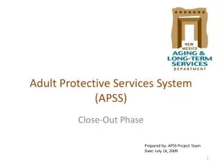 Adult Protective Services System (APSS)