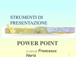 strumenti di presentazione