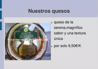 nuestros quesos