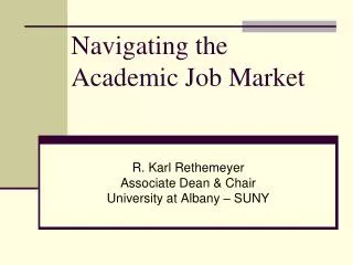 Navigating the Academic Job Market