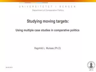 Studying moving targets: