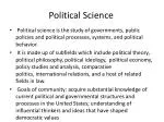 Political Science - slide 1