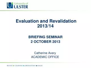 Evaluation and Revalidation 2013/14