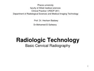 Radiologic Technology Basic Cervical Radiography
