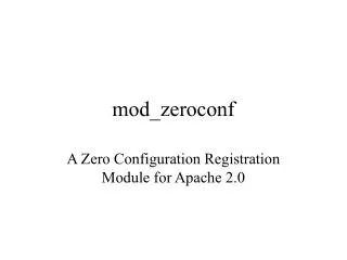 mod_zeroconf