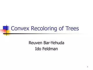 Convex Recoloring of Trees