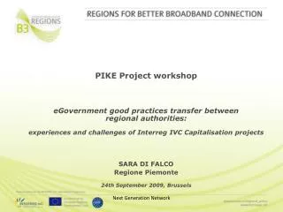 PIKE Project workshop eGovernment good practices transfer between regional authorities: