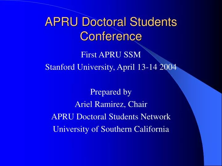 apru doctoral students conference