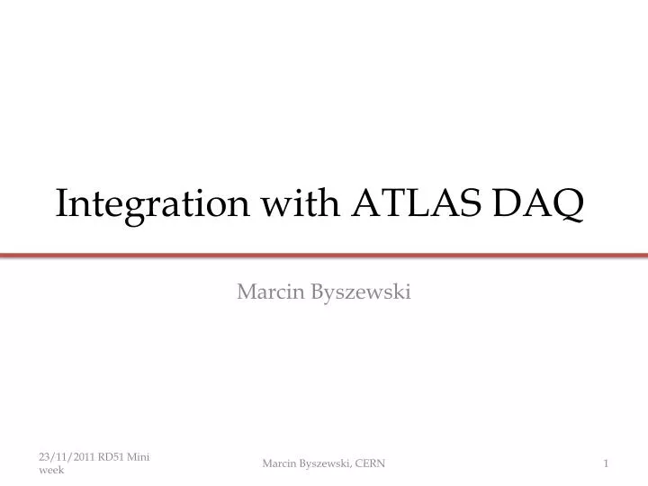 integration with atlas daq