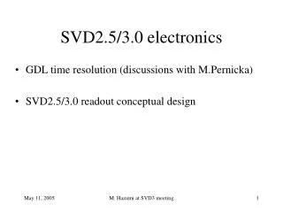SVD2.5/3.0 electronics
