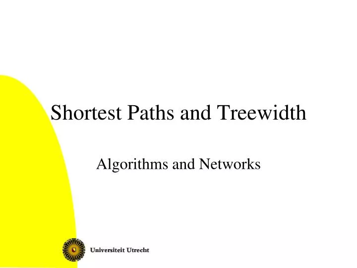 shortest paths and treewidth