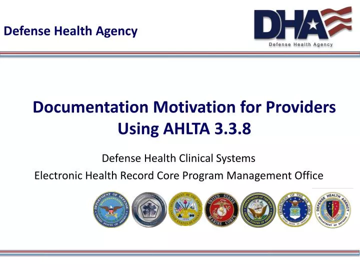 documentation motivation for providers using ahlta 3 3 8