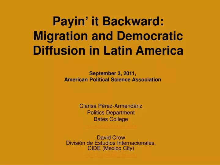 payin it backward migration and democratic diffusion in latin america