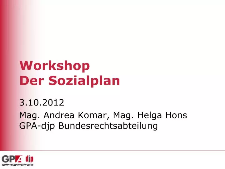 workshop der sozialplan