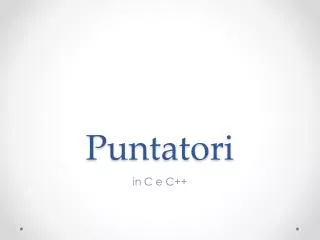 puntatori