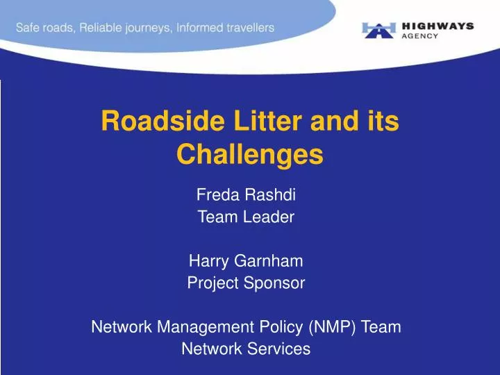 roadside litter and its challenges