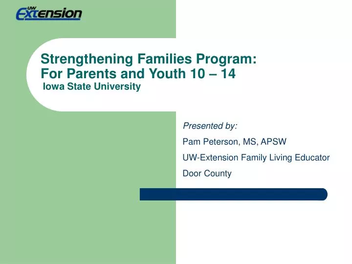 strengthening families program for parents and youth 10 14 iowa state university