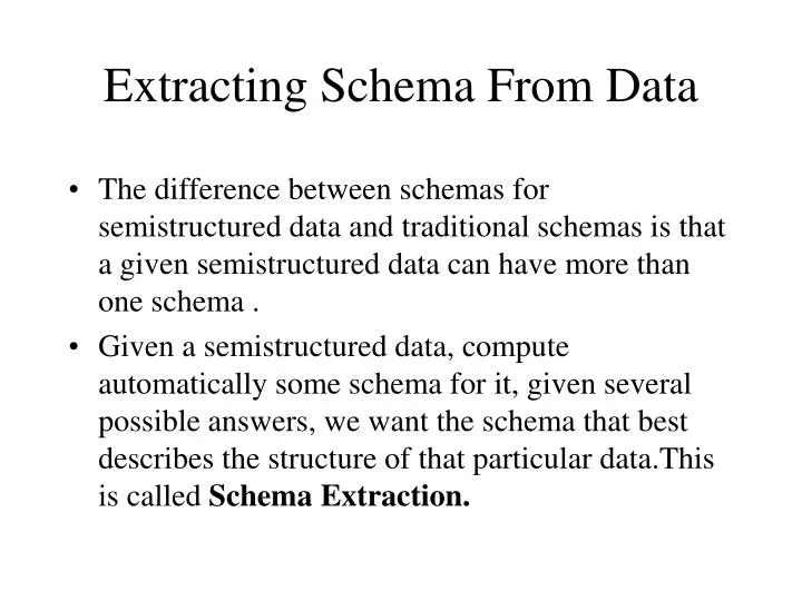 extracting schema from data