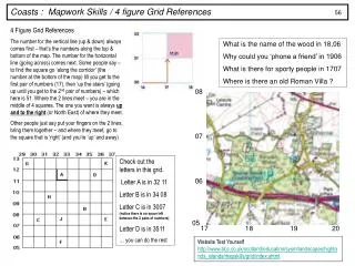 Coasts : Mapwork Skills / 4 figure Grid References