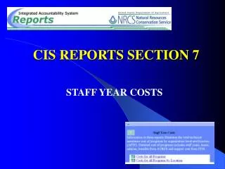 CIS REPORTS SECTION 7