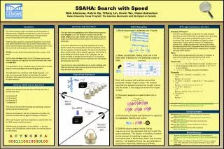 SSAHA: Search with Speed Nick Altemose, Kelvin Gu, Tiffany Lin, Kevin Tao, Owen Astrachan