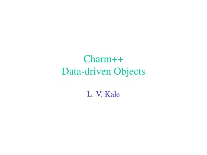 charm data driven objects