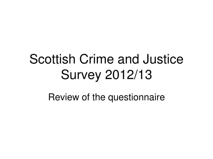 scottish crime and justice survey 2012 13