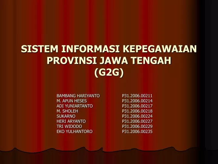 sistem informasi kepegawaian provinsi jawa tengah g2g