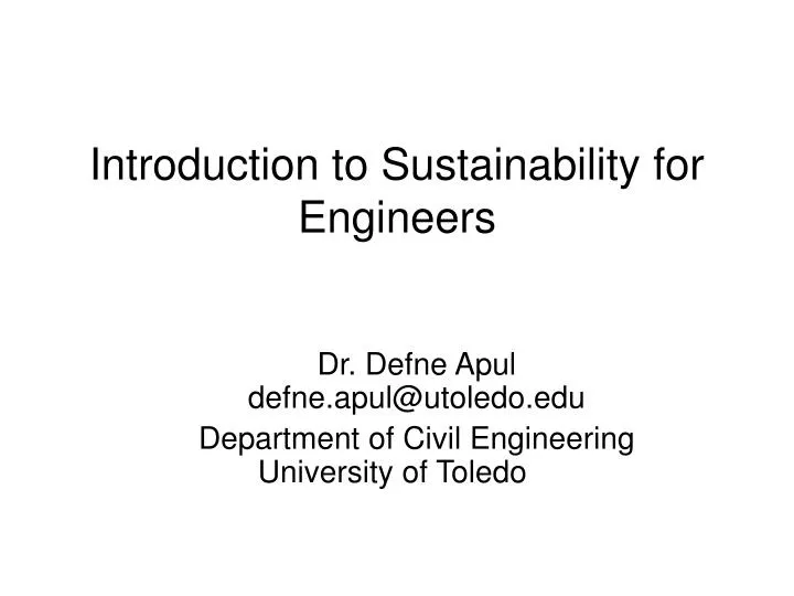 introduction to sustainability for engineers
