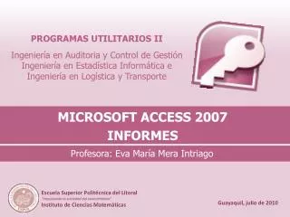 microsoft access 2007 informes