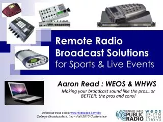 Remote Radio Broadcast Solutions for Sports &amp; Live Events
