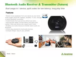 Bluetooth Audio Receiver &amp; Transmitter ( Saturn )