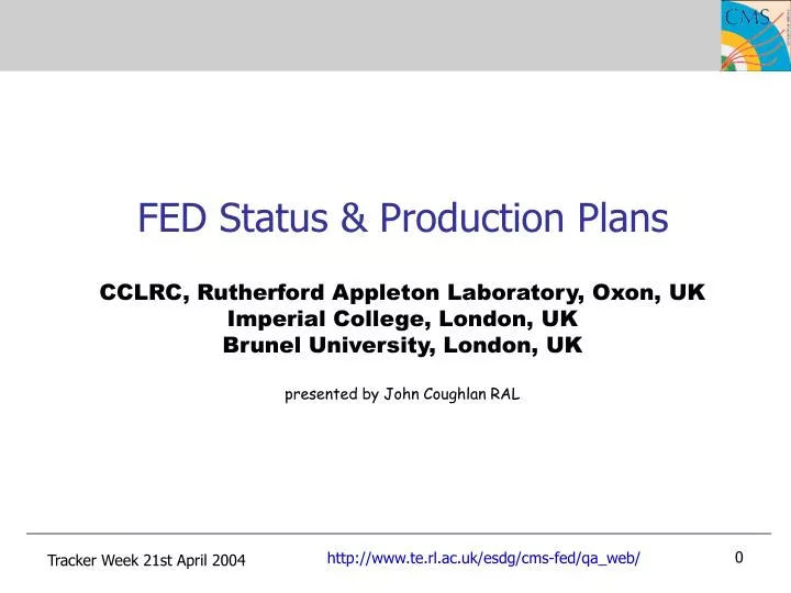 fed status production plans