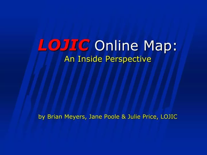 lojic online map an inside perspective by brian meyers jane poole julie price lojic