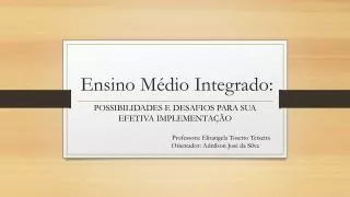 ensino m dio integrado