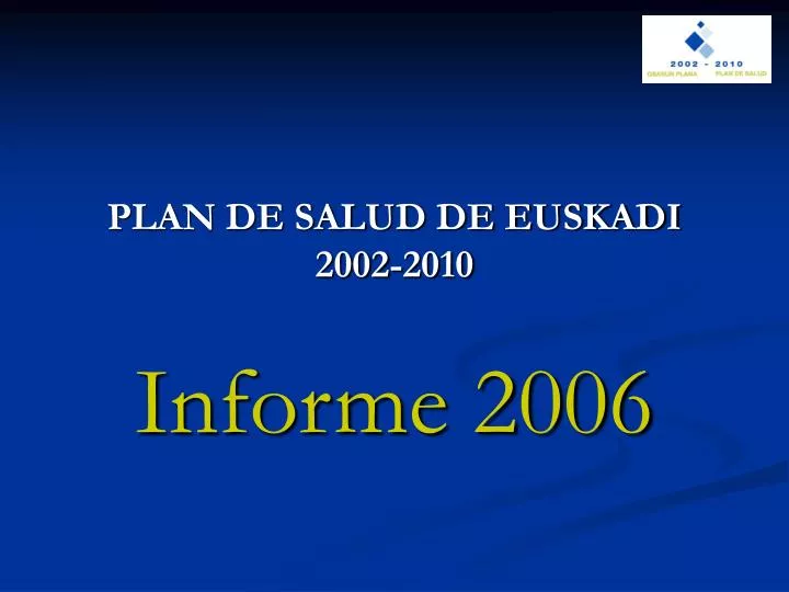 plan de salud de euskadi 2002 2010